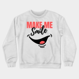 Red And Black Simple Make Me Smile Crewneck Sweatshirt